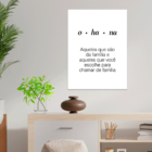 Plaquinha Decorativa Adesivada Ohana
