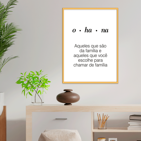 Plaquinha Decorativa Adesivada Ohana