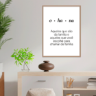 Plaquinha Decorativa Adesivada Ohana