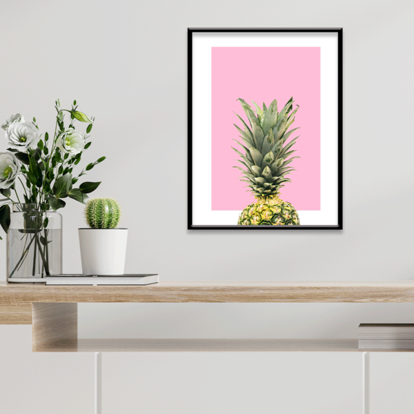 Plaquinha Decorativa Adesivada Pineapple