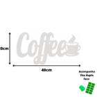 Plaquinha Decorativa Coffe Branco Em Mdf