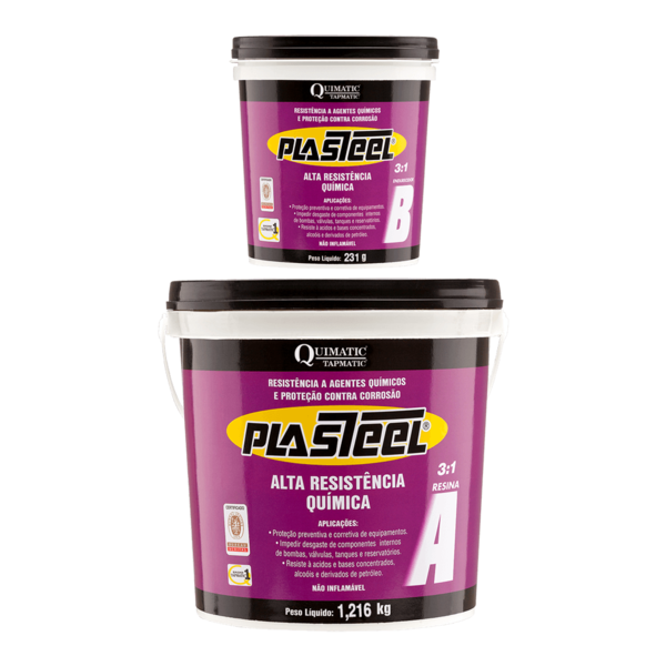 Plasteel Alta Resistência Química 3:1-1.457 Kg Tapmatic