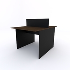 Plataforma De Trabalho 2 Lugares 90x120cm Preto Com Acácia Vo