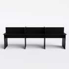 Plataforma De Trabalho 6 Lugares 270x120cm Preto