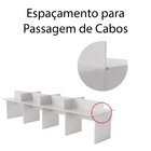 Plataforma De Trabalho 8 Lugares 360x120cm Branco