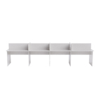 Plataforma De Trabalho 8 Lugares 360x120cm Branco