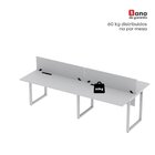 Plataforma Dupla Escrivaninha Tub Corporativa Light 4 Lugares