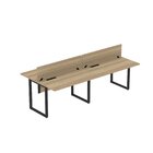 Plataforma Dupla Escrivaninha Tub Corporativa Light 4 Lugares