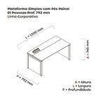 Plataforma Simples 130x792 Pscpp130/792/1 Pessoa 130cm Indust