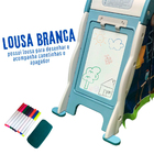 Playground Barraca Toca Infantil 4x1 Lousa Basquete Cabana