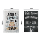 Playground De Gato 8 Peças Mdf 4mm Feltro Grafite+placas