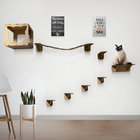 Playground De Gato 8 Peças Mdf 4mm Feltro Grafite+placas