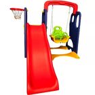 Playground Infantil 3x1 Escorregador Balanço E Cesta Importado
