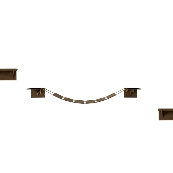 Playground Para Gatos Com 2 Casinhas 1 Ponte 2 Plataformas Mdf