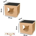 Playground Para Gatos Com 2 Casinhas 1 Ponte Mdf