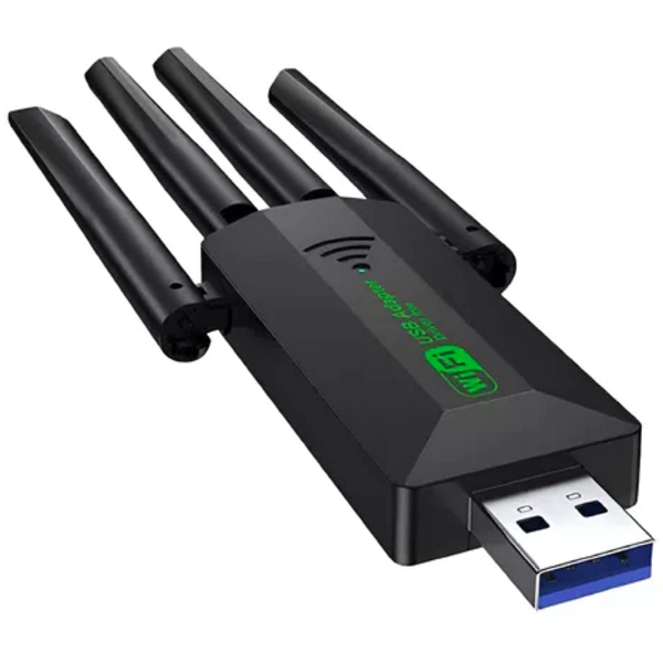 Plug Adaptador 4 Antenas Sem Fio Wifi Dual Band 1200 Mbps