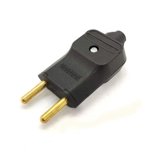 Plug Macho De 2 Pinos 20a 180º Pld2-2 Margirius - Preto