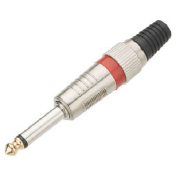 Plug P10 Mono Metal Ponta Gold - 3 Peças Tebera