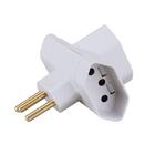 Plug T Bipolar 3 Saídas 10a 2p+t Cinza - Ref. 12250 - Ilumi