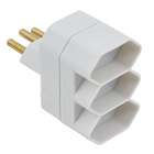 Plugue 2 Pólos + Terra 3 Saídas 20A/250V Cinza Fame