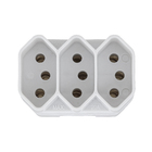 Plugue 2 Pólos + Terra 3 Saídas 20A/250V Cinza Fame