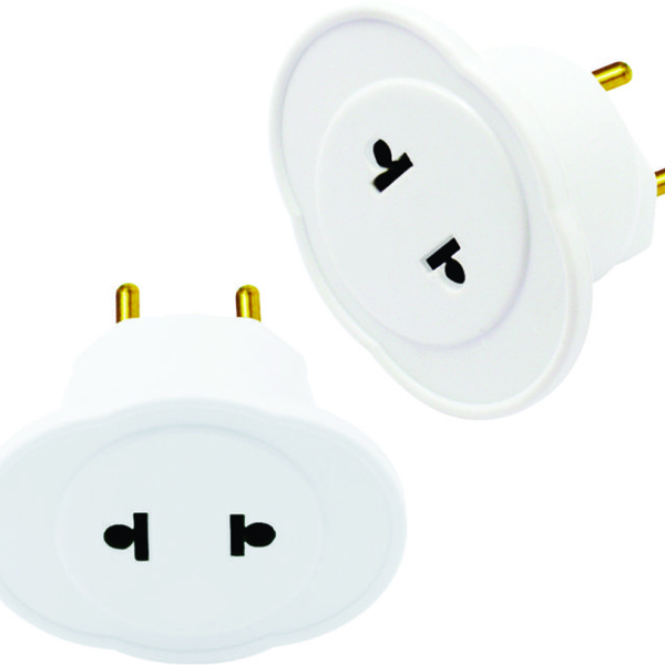 Plugue Adaptador Branco 10a 2 Pólos Maciços Radial 1501.161