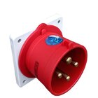 Plugue De Embutir Industrial 380vca Vermelho 32a 6h 3p+n+t