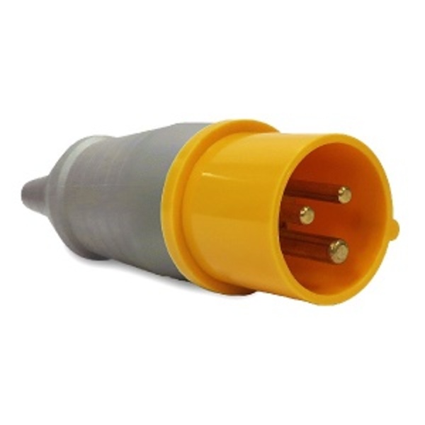 Plugue Industrial Ip44 32a 2p+t 110/130vca Amarelo 4h Pls-3274