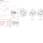 Plugue Industrial Steck 2p+t 32a 200/250v Azul A3276i (n3276)