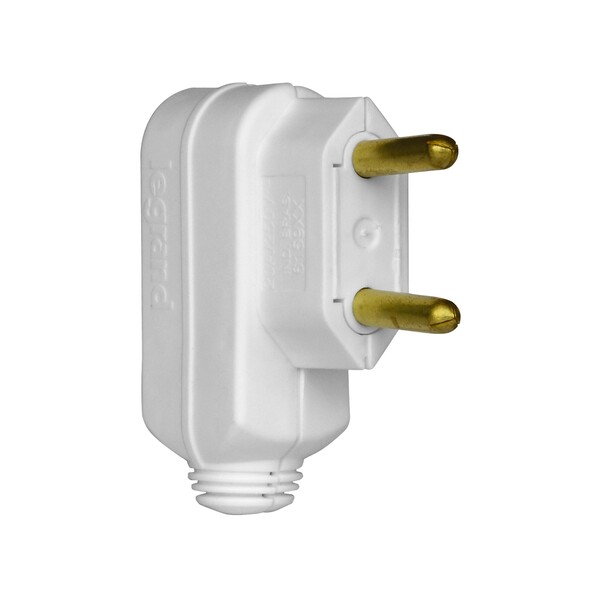 Plugue Macho 2 Pinos 20A Bivolt Branco Pial Legrand
