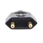 Plugue Macho 2 Pólos 10A Preto Fame