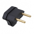 Plugue Macho 2Pólos 10A Preto Alumbra