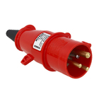 Plugue Macho 3 Pólos 2+Terra 16A Até 440V 9H Vermelho Steck