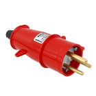 Plugue Macho 3 Pólos 2+Terra 32A Até 440V 9H Vermelho Steck