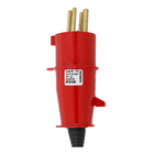 Plugue Macho 3 Pólos+Terra 32A Até 440V 6H Vermelho Steck