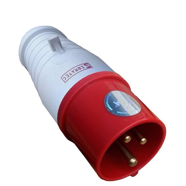 Plugue Pendente Industrial 380vca Vermelho 16a 6h 3p+t