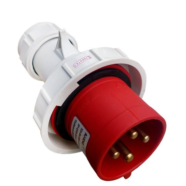 Plugue Pendente Industrial 380vca Vermelho 32a 6h 3p+t Ip67