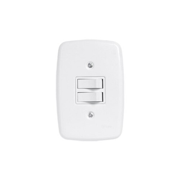 Pluzie 2 Seções De Interruptor Paralelo Com Placa