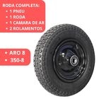 Pneu Completo 3.50-8 Carriola Carrinho De Mão Carga Aro 8