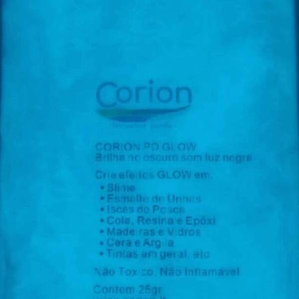 Pó Glow 1kg Corion Led Cell Uv Brilha No Escuro (azul Esverda