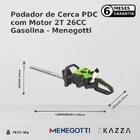 Podador De Cerca Pdc Com Motor 2t 26cc Gasolina Mistura 2 Tem