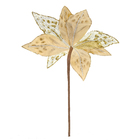 POINSETIA Ouro Velho COM GLITTER 20CM