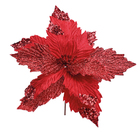 POINSÉTIA VERM GLITTER CABO CURTO 20CM