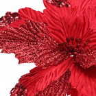 POINSÉTIA VERM GLITTER CABO CURTO 20CM