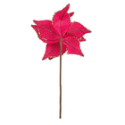 POINSETIA VERMELHA GLITTER BORDA 25CM