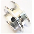 Polia Alumínio 1 Canal Perfil A 50mm Com Furo 14mm