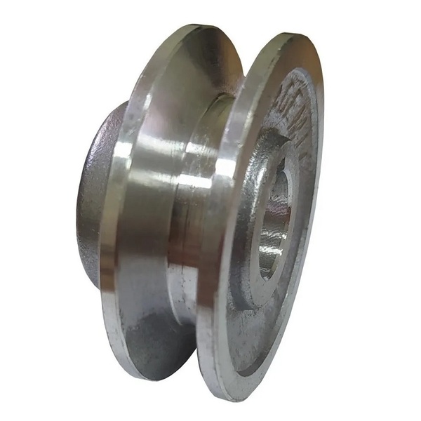 Polia Alumínio 1 Canal Perfil A 80mm com Furo 3/4" 19,05mm