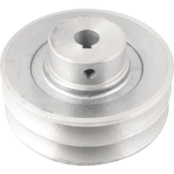 Polia Alumínio 2 Canais Perfil A 100mm Com Furo 14mm Vonder