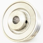 Polia Alumínio 2 Canais Perfil A 100mm Com Furo 24mm