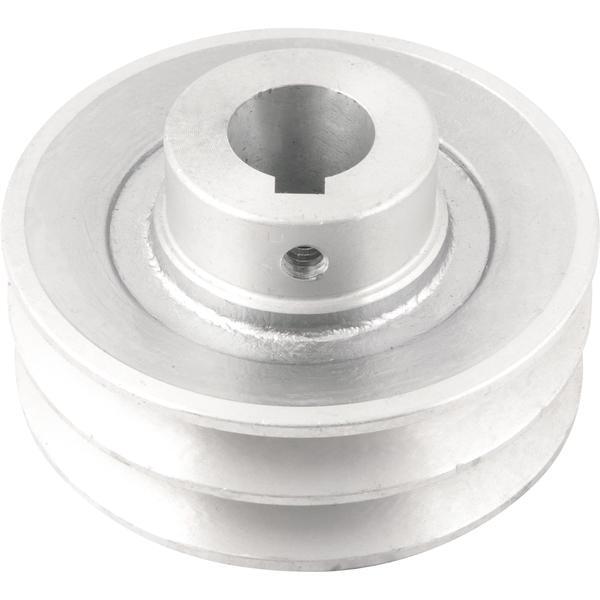 Polia Alumínio 2 Canais Perfil A 100mm Com Furo 24mm Vonder